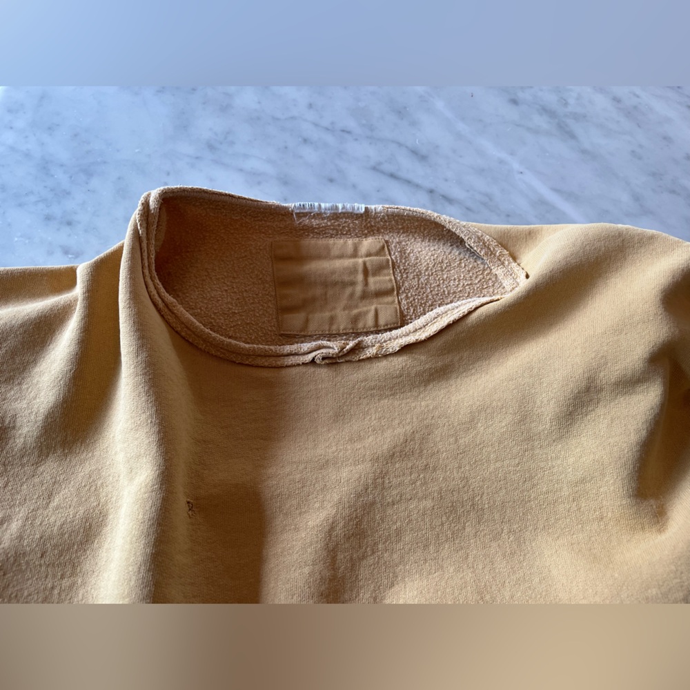 Rachel Comey Cropped Boxy Sweatshirt in Faded Yellow - Picture 6 of 8